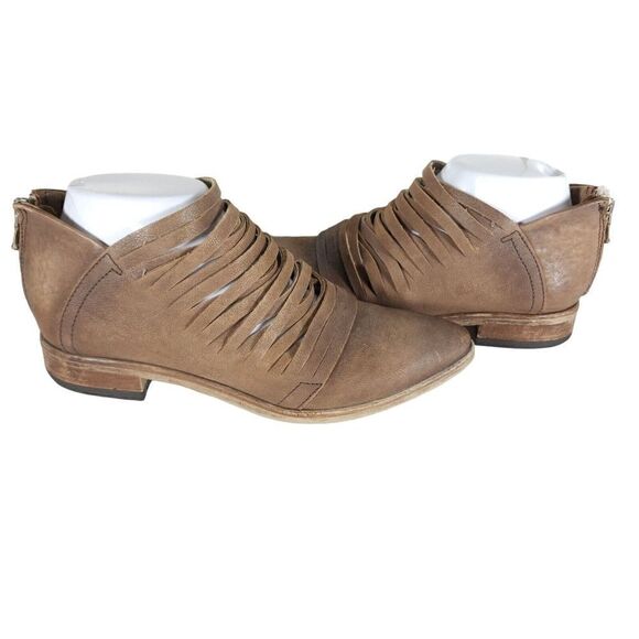 FREE PEOPLE Women's Lost Valley EU38 US7,5 Leather Cutout Booties Shoes - Picture 9 of 16